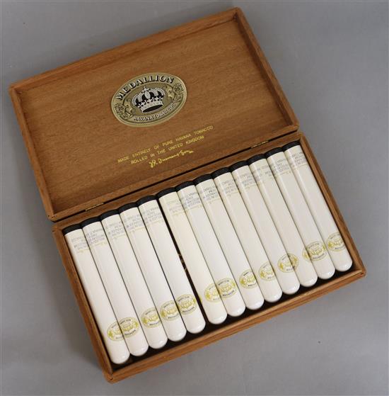 A box of twenty five J R Freeman Medallion Petit Coronas cigars